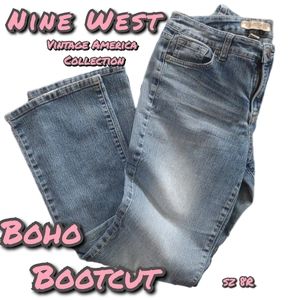 Nine West Vintage America Collection- Boho Bootcut jeans sz 8R
